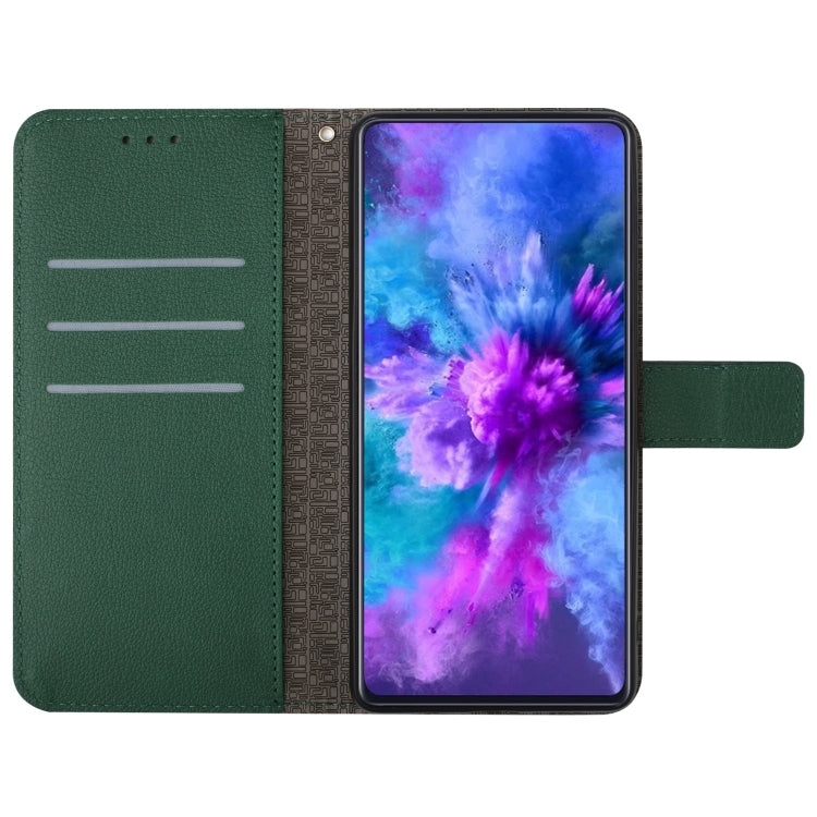 For iPhone 16e Rhombic Grid Texture Leather Phone Case(Green) - iPhone 16e Cases by PMC TechLife | Online Shopping South Africa | PMC TechLife | Buy Now Pay Later Mobicred