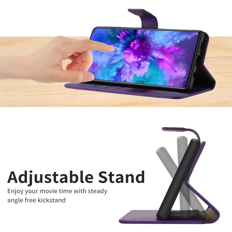 For iPhone 16 Rhombic Grid Texture Leather Phone Case(Purple) - iPhone 16 Cases by PMC TechLife | Online Shopping South Africa | PMC TechLife | Buy Now Pay Later Mobicred