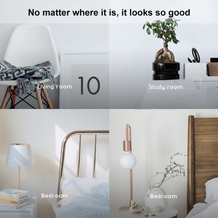 86mm Round LED Tempered Glass Switch Panel, White Round Glass, Style:Computer Socket -  by PMC Jewellery | Online Shopping South Africa | PMC Jewellery | Buy Now Pay Later Mobicred