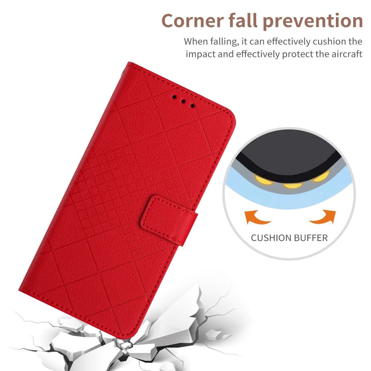 For Google Pixel 9 Rhombic Grid Texture Leather Phone Case(Red) - free shipping - PMC TechLife - Order now!