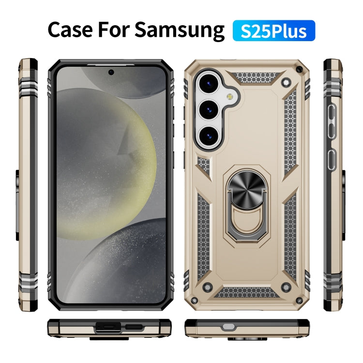 For Samsung Galaxy S25+ 5G Shockproof TPU + PC Phone Case(Gold) - Galaxy S25+ 5G Cases by PMC Jewellery | Online Shopping South Africa | PMC Jewellery | Buy Now Pay Later Mobicred