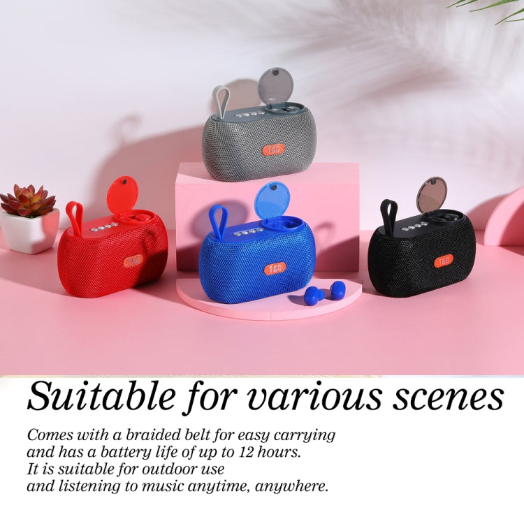 T&G TG810 2 in 1 Portable Outdoor Speaker + Mini Wireless Bluetooth Earphone(Blue) - free shipping - PMC Jewellery - Order now!