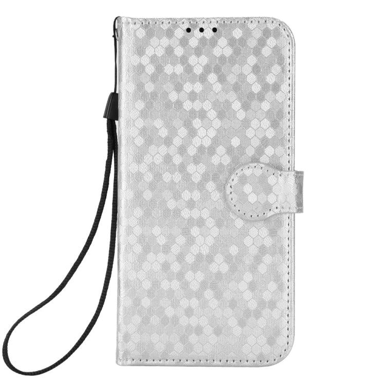 For Honor Magic6 Pro Honeycomb Dot Texture Leather Phone Case(Silver) - Honor Cases by PMC Jewellery | Online Shopping South Africa | PMC Jewellery | Buy Now Pay Later Mobicred