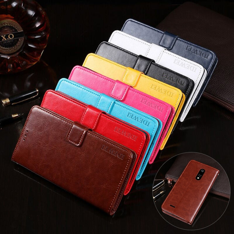 For Ulefone Note 8P idewei Crazy Horse Texture Horizontal Flip Leather Case with Holder & Card Slots & Wallet(Black) - Ulefone Cases by idewei | Online Shopping South Africa | PMC Jewellery | Buy Now Pay Later Mobicred