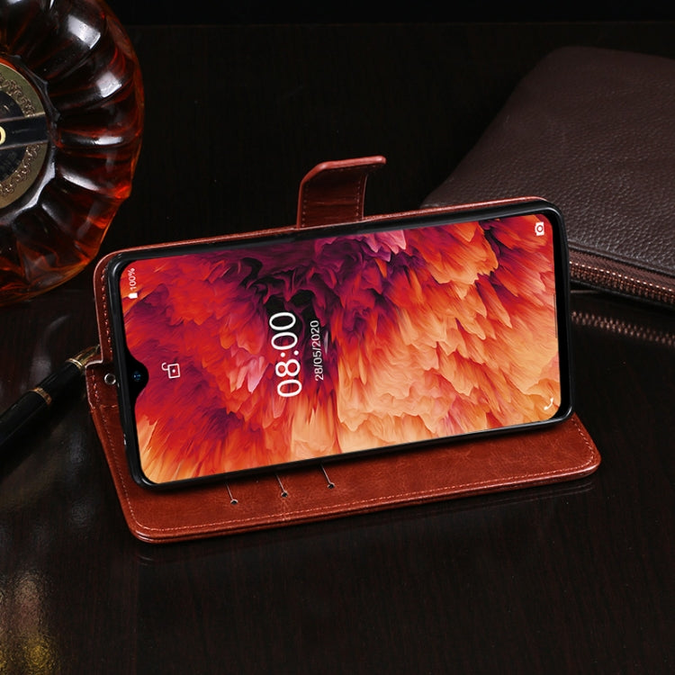 For Ulefone Note 8P idewei Crazy Horse Texture Horizontal Flip Leather Case with Holder & Card Slots & Wallet(Dark Blue) - Ulefone Cases by idewei | Online Shopping South Africa | PMC Jewellery | Buy Now Pay Later Mobicred