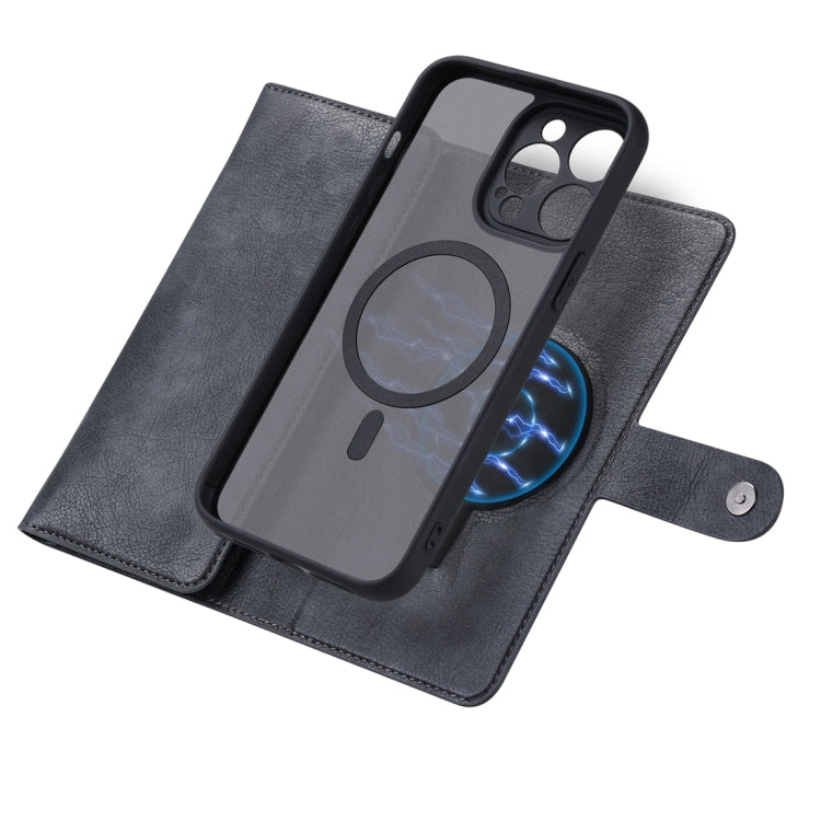 For iPhone 14 ViLi GV Series MagSafe Magnetic Zipper Leather Phone Case(Black) - iPhone 14 Cases by ViLi | Online Shopping South Africa | PMC Jewellery | Buy Now Pay Later Mobicred