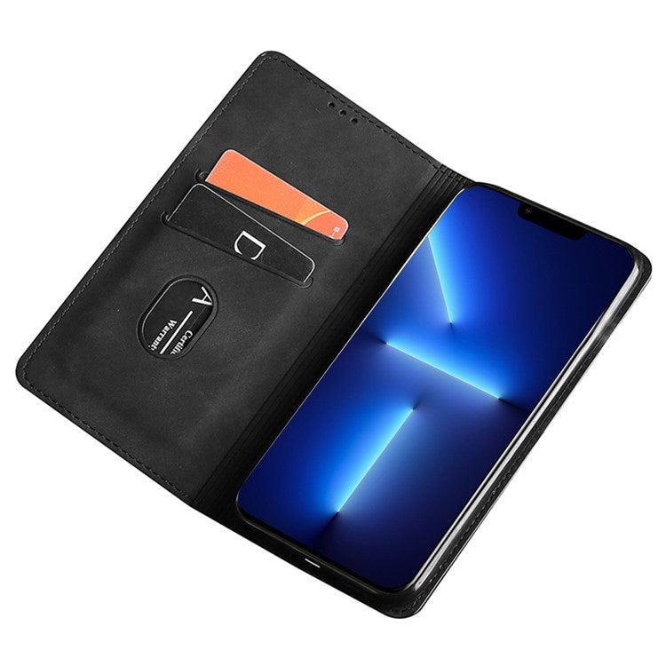 For OPPO A79 5G Skin Feel Magnetic Leather Phone Case(Black) - OPPO Cases by PMC TechLife | Online Shopping South Africa | PMC TechLife | Buy Now Pay Later Mobicred
