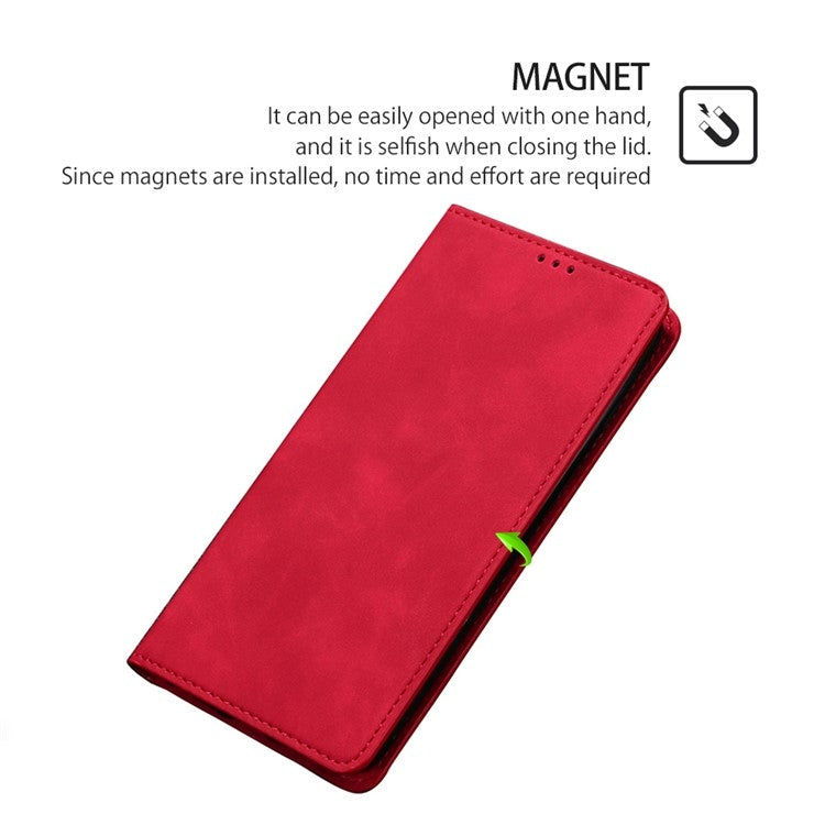 For Honor Magic6 Pro Skin Feel Magnetic Leather Phone Case(Red) - Honor Cases by PMC Jewellery | Online Shopping South Africa | PMC Jewellery | Buy Now Pay Later Mobicred