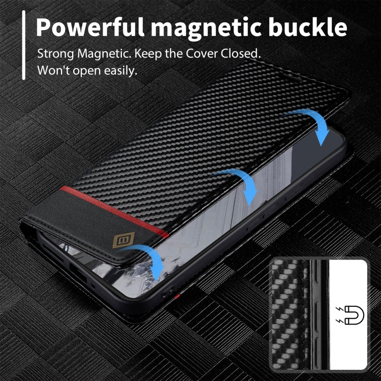 For Google Pixel 9 LC.IMEEKE Carbon Fiber Leather Phone Case(Horizontal Black) - Google Cases by LC.IMEEKE | Online Shopping South Africa | PMC Jewellery | Buy Now Pay Later Mobicred