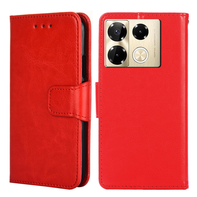 For Infinix Note 40 Pro 4G Crystal Texture Leather Phone Case(Red) - Infinix Cases by PMC Jewellery | Online Shopping South Africa | PMC Jewellery | Buy Now Pay Later Mobicred