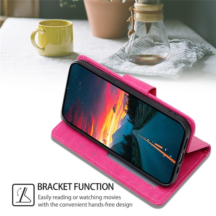 For Motorola Edge 5G 2024 Crystal Texture Leather Phone Case(Rose Red) - Motorola Cases by PMC Jewellery | Online Shopping South Africa | PMC Jewellery | Buy Now Pay Later Mobicred