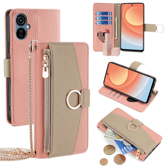 For Tecno Camon 19 Neo Crossbody Litchi Texture Leather Phone Case(Pink) - Tecno Cases by PMC Jewellery | Online Shopping South Africa | PMC Jewellery | Buy Now Pay Later Mobicred