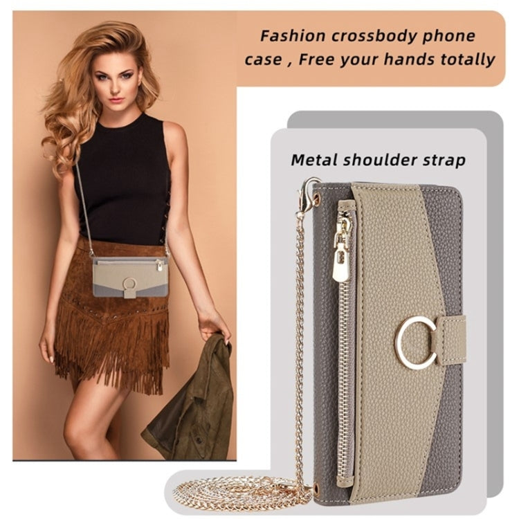 For Tecno Camon 20 Pro 5G Crossbody Litchi Texture Leather Phone Case(Grey) - Tecno Cases by PMC TechLife | Online Shopping South Africa | PMC TechLife | Buy Now Pay Later Mobicred