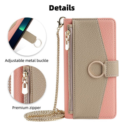 For Xiaomi Redmi 13C Crossbody Litchi Texture Leather Phone Case(Pink) - 13C Cases by PMC Jewellery | Online Shopping South Africa | PMC Jewellery | Buy Now Pay Later Mobicred