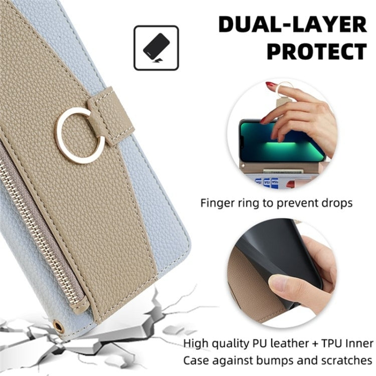 For Honor 9X Lite Crossbody Litchi Texture Leather Phone Case(Blue) - Honor Cases by PMC TechLife | Online Shopping South Africa | PMC TechLife | Buy Now Pay Later Mobicred