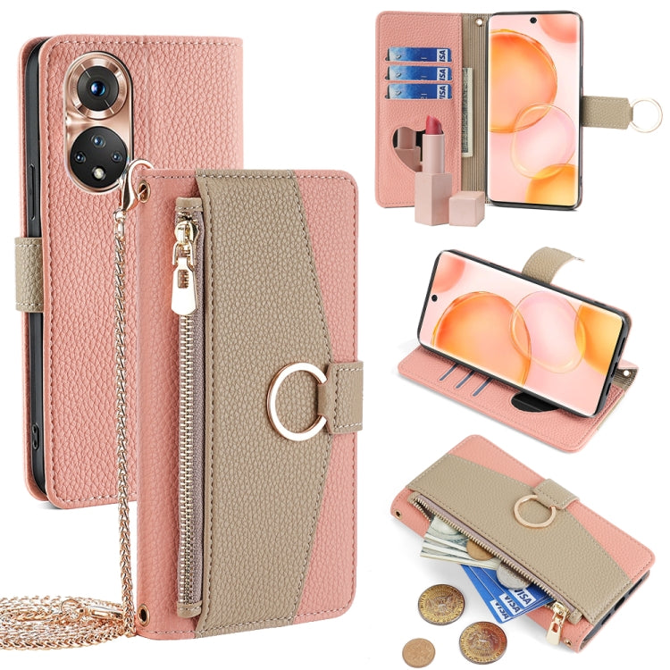 For Honor 50 Crossbody Litchi Texture Leather Phone Case(Pink) - free shipping - PMC TechLife - Order now!