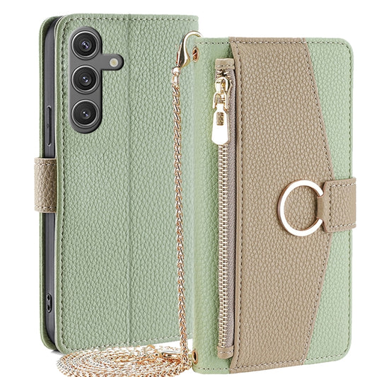 For Samsung Galaxy S24 5G Crossbody Litchi Texture Leather Phone Case(Green) - Galaxy S24 5G Cases by PMC Jewellery | Online Shopping South Africa | PMC Jewellery | Buy Now Pay Later Mobicred