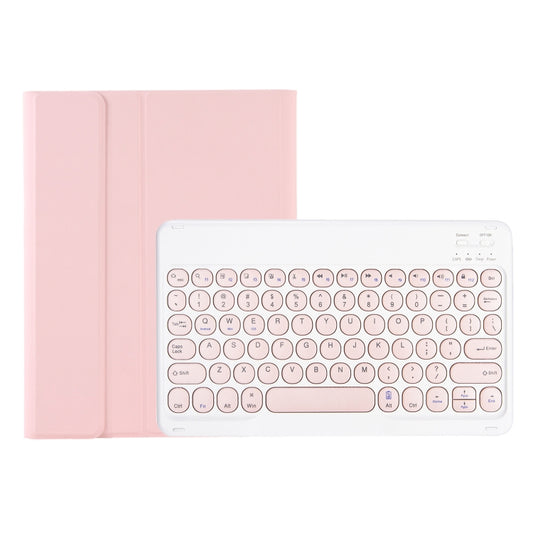 For Samsung Galaxy Tab A9+ X210/X215/X215 YA09B Candy Color TPU Round Keycap Bluetooth Keyboard Leather Case with Pen Slot(Pink) - Samsung Keyboard by PMC Jewellery | Online Shopping South Africa | PMC Jewellery