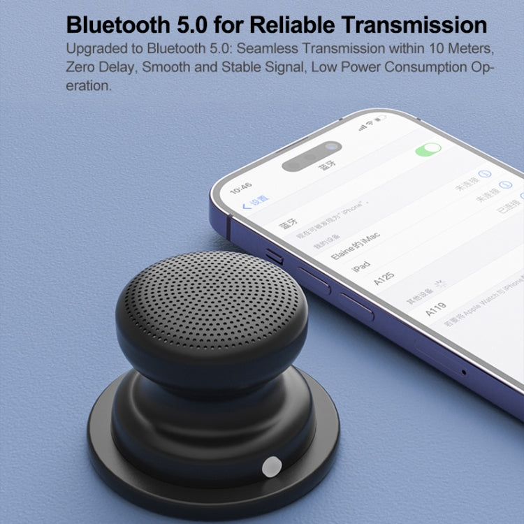 EWA A117 Portable Mini Magnetic Phone Holder Bluetooth Metal Speaker(Black) - free shipping - PMC Jewellery - Order now!