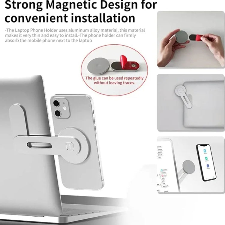 ZF012 For Tesla Magnetic Hidden Phone Holder, with 2pcs Magnets Sheet(Silver) - Car Holders by PMC Jewellery | Online Shopping South Africa | PMC Jewellery | Buy Now Pay Later Mobicred