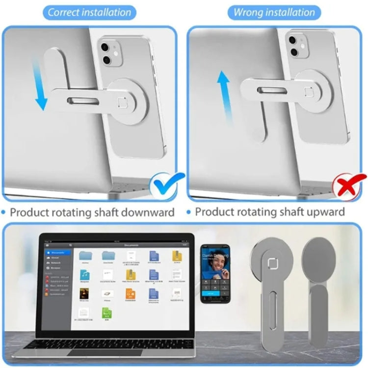 ZF012 For Tesla Magnetic Hidden Phone Holder, with 2pcs Magnets Sheet(Silver) - Car Holders by PMC TechLife | Online Shopping South Africa | PMC TechLife | Buy Now Pay Later Mobicred