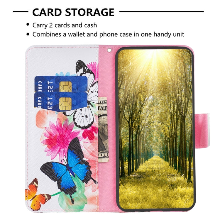 For Motorola Moto G Play 2024 Colored Drawing Pattern Leather Phone Case(Butterflies) - free shipping - PMC Jewellery - Order now!