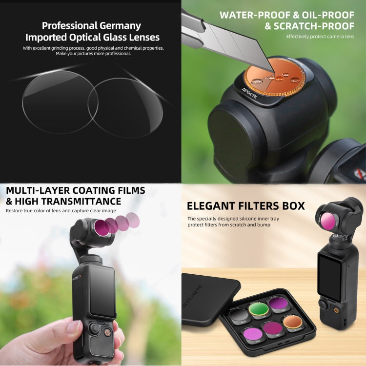 For DJI OSMO Pocket 3 Sunnylife Camera Lens Magnetic Metal Filter, Filter:ND8PL - Lens Accessories by Sunnylife | Online Shopping South Africa | PMC TechLife | Buy Now Pay Later Mobicred
