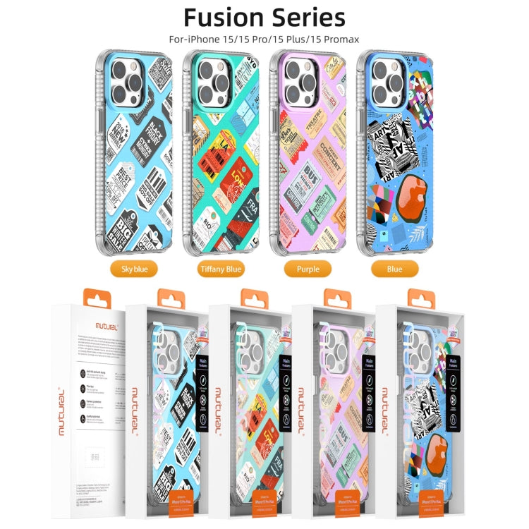 For iPhone 15 Pro Max Mutural Fusion Series Phone Case(Tiffany Blue) - iPhone 15 Pro Max Cases by Mutural | Online Shopping South Africa | PMC Jewellery | Buy Now Pay Later Mobicred