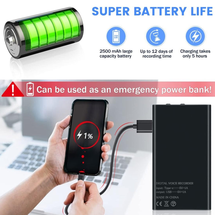 MZ006 Smart HD Noise Reduction Recorder, Capacity:16GB - Recording Pen by PMC TechLife | Online Shopping South Africa | PMC TechLife | Buy Now Pay Later Mobicred
