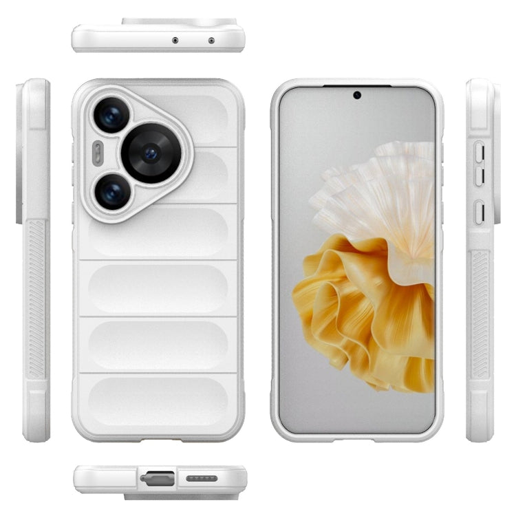 For Huawei Pura 70 Pro / 70 Pro+ Magic Shield TPU + Flannel Phone Case(White) - Huawei Cases by PMC TechLife | Online Shopping South Africa | PMC TechLife | Buy Now Pay Later Mobicred
