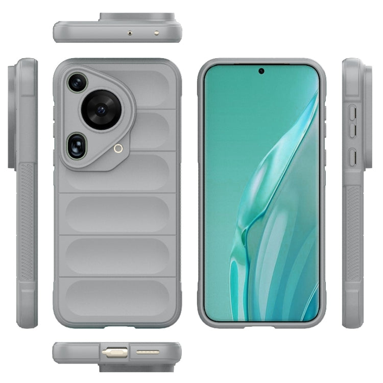 For Huawei Pura 70 Ultra Magic Shield TPU + Flannel Phone Case(Grey) - Huawei Cases by PMC TechLife | Online Shopping South Africa | PMC TechLife | Buy Now Pay Later Mobicred