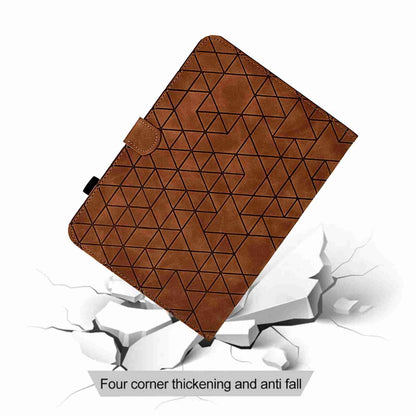 For Samsung Galaxy Tab S9 Rhombus TPU Smart Leather Tablet Case(Brown) - Galaxy Tab S9 Cases by PMC Jewellery | Online Shopping South Africa | PMC Jewellery | Buy Now Pay Later Mobicred