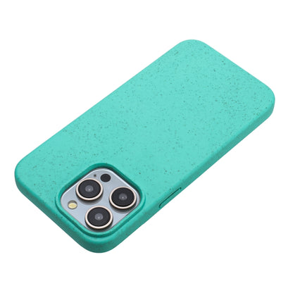 For iPhone 15 Pro Max Wheat MagSafe Magnetic Straw Material + TPU Phone Case(Green) - iPhone 15 Pro Max Cases by PMC Jewellery | Online Shopping South Africa | PMC Jewellery