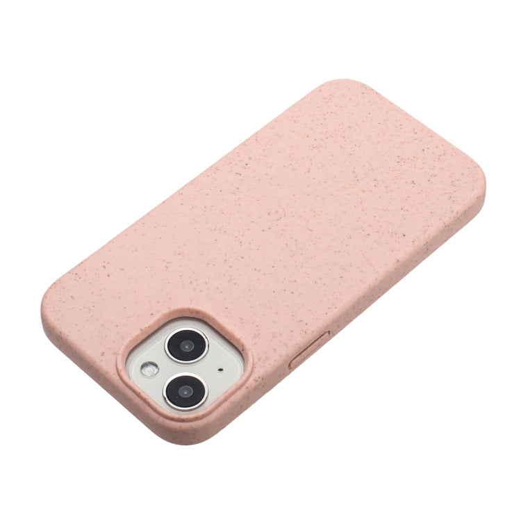 For iPhone 15 Plus Wheat MagSafe Magnetic Straw Material + TPU Phone Case(Pink) - iPhone 15 Plus Cases by PMC Jewellery | Online Shopping South Africa | PMC Jewellery