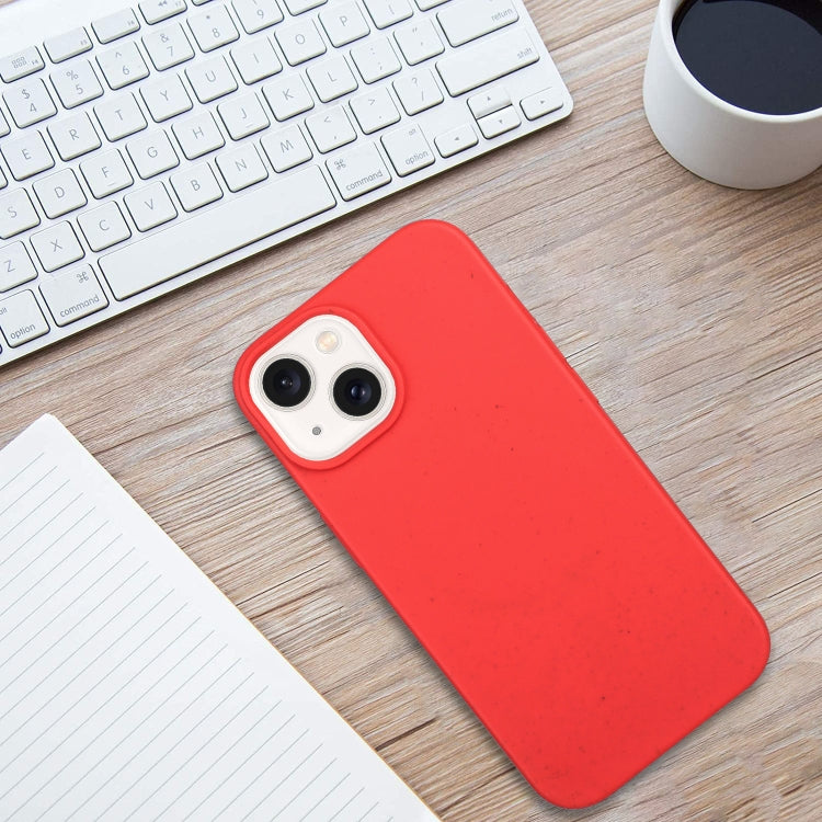 For iPhone 15 Wheat MagSafe Magnetic Straw Material + TPU Phone Case(Red) - iPhone 15 Cases by PMC TechLife | Online Shopping South Africa | PMC TechLife
