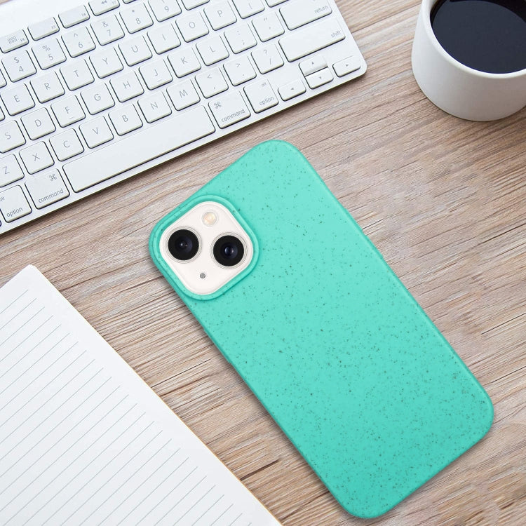 For iPhone 14 Plus Wheat MagSafe Magnetic Straw Material + TPU Phone Case(Green) - iPhone 14 Plus Cases by PMC TechLife | Online Shopping South Africa | PMC TechLife