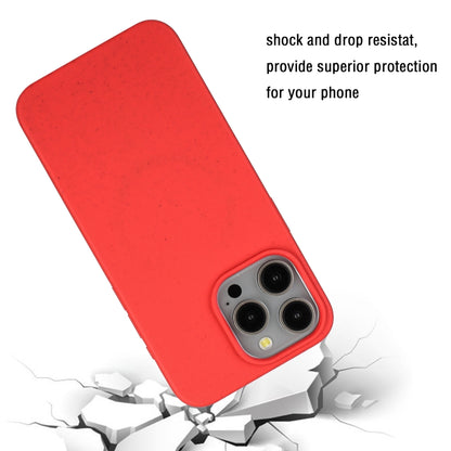 For iPhone 14 Pro Max Wheat MagSafe Magnetic Straw Material + TPU Phone Case(Red) - iPhone 14 Pro Max Cases by PMC Jewellery | Online Shopping South Africa | PMC Jewellery