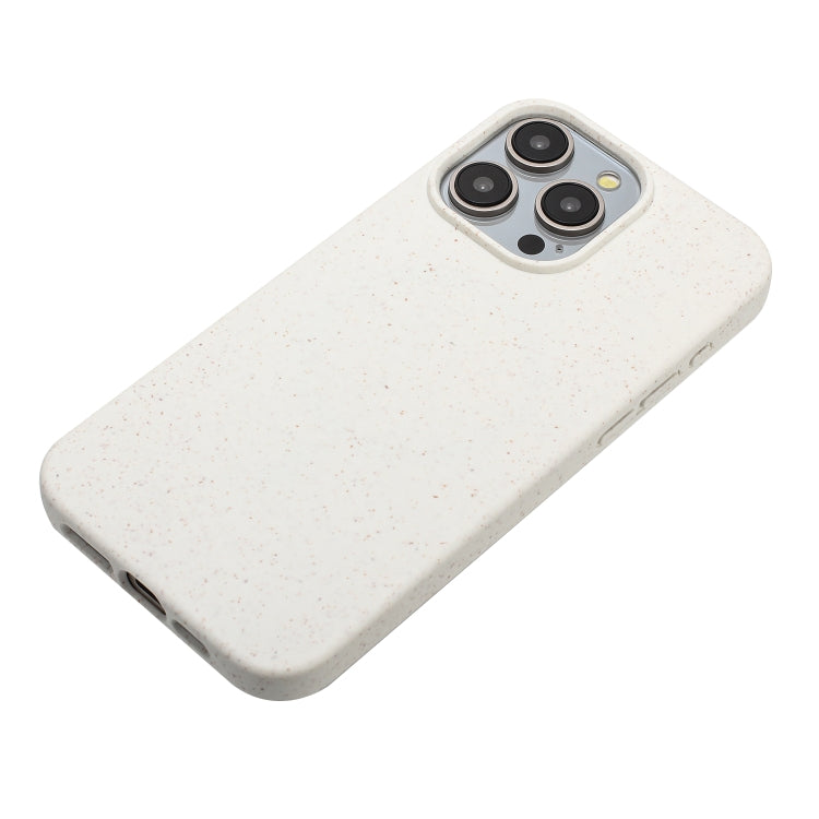 For iPhone 13 Pro Max Wheat MagSafe Magnetic Straw Material + TPU Phone Case(White) - iPhone 13 Pro Max Cases by PMC TechLife | Online Shopping South Africa | PMC TechLife