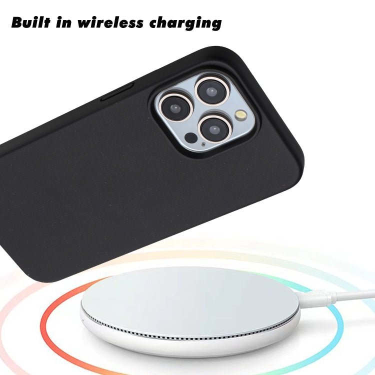For iPhone 12 Pro Max Wheat MagSafe Magnetic Straw Material + TPU Phone Case(Black) - iPhone 12 Pro Max Cases by PMC TechLife | Online Shopping South Africa | PMC TechLife | Buy Now Pay Later Mobicred