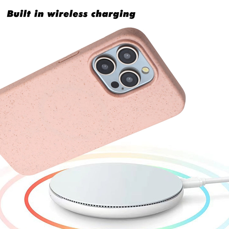 For iPhone 11 Pro Wheat MagSafe Magnetic Straw Material + TPU Phone Case(Pink) - iPhone 11 Pro Cases by PMC Jewellery | Online Shopping South Africa | PMC Jewellery