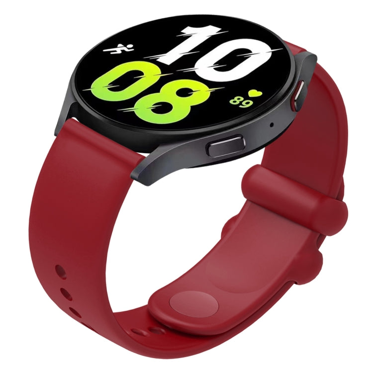 18mm Universal Solid Color Reverse Buckle Silicone Watch Band(Wine Red) - free shipping - PMC TechLife - Order now!