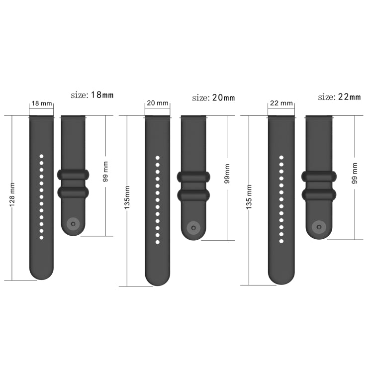 18mm Universal Solid Color Reverse Buckle Silicone Watch Band(Green) - free shipping - PMC TechLife - Order now!