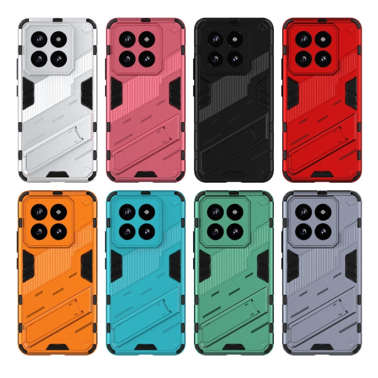 For Xiaomi 14 Pro 5G Punk Armor 2 in 1 PC + TPU Phone Case with Holder(Light Red) - 14 Pro Cases by PMC TechLife | Online Shopping South Africa | PMC TechLife | Buy Now Pay Later Mobicred