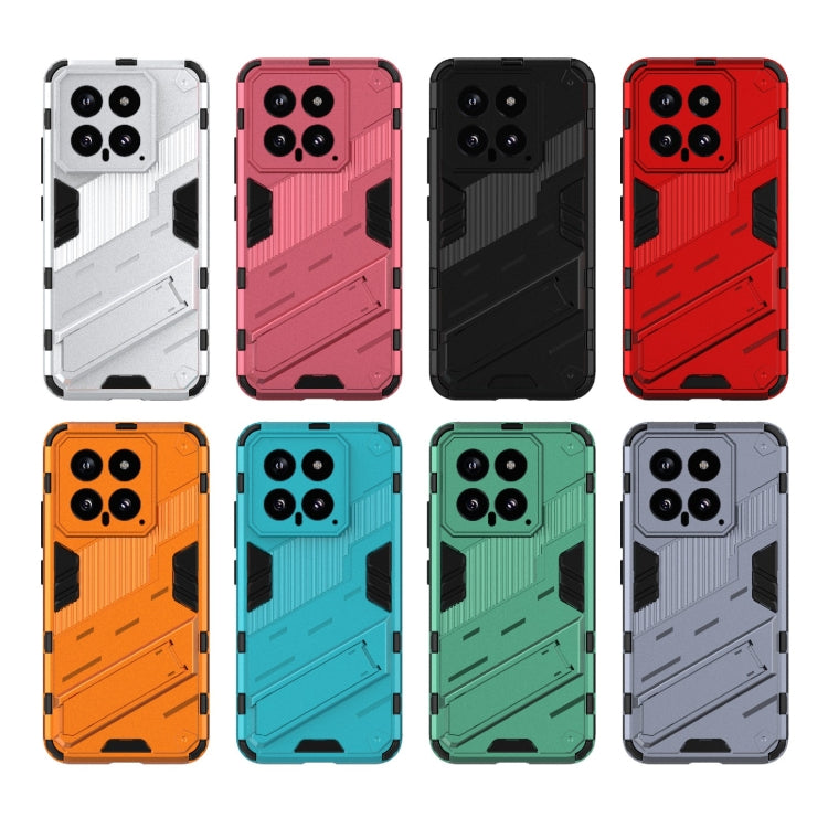 For Xiaomi 14 5G Punk Armor 2 in 1 PC + TPU Phone Case with Holder(Grey) - free shipping - PMC TechLife - Order now!