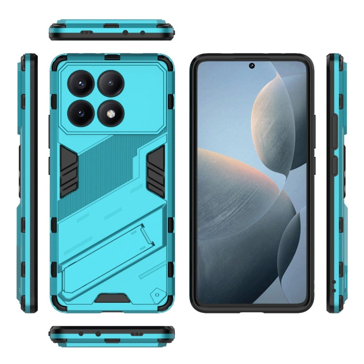 For Xiaomi Redmi K70E 5G Punk Armor 2 in 1 PC + TPU Phone Case with Holder(Blue) - K70E Cases by PMC TechLife | Online Shopping South Africa | PMC TechLife | Buy Now Pay Later Mobicred