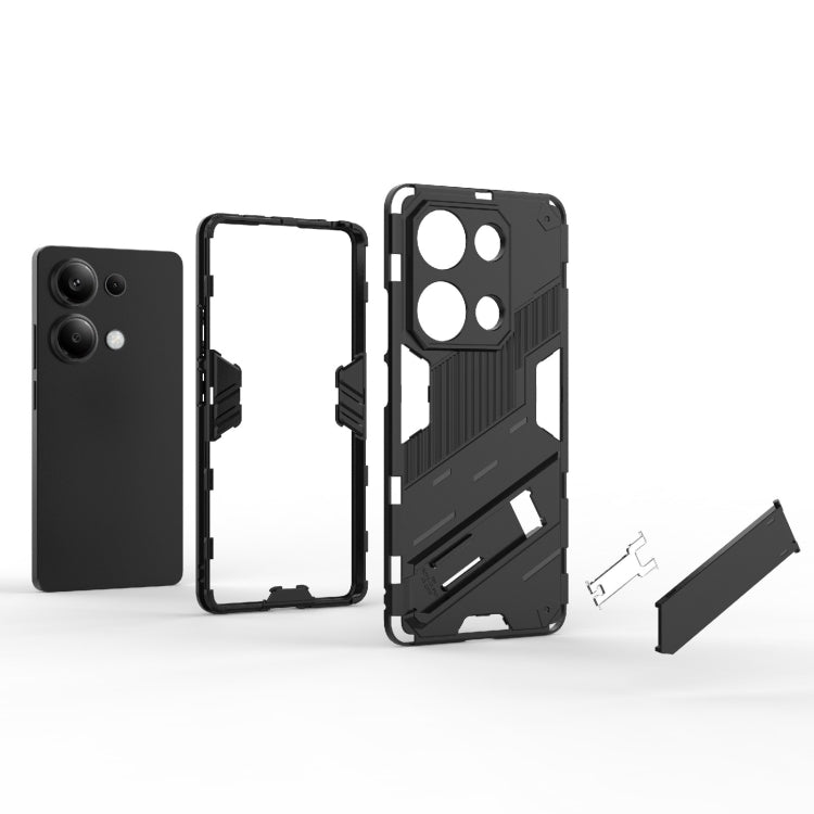 For Xiaomi Redmi Note 13 Pro 4G Global Punk Armor 2 in 1 PC + TPU Phone Case with Holder(Blue) - Note 13 Pro Cases by PMC TechLife | Online Shopping South Africa | PMC TechLife | Buy Now Pay Later Mobicred