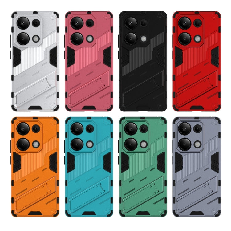 For Xiaomi Redmi Note 13 Pro 4G Global Punk Armor 2 in 1 PC + TPU Phone Case with Holder(Blue) - Note 13 Pro Cases by PMC TechLife | Online Shopping South Africa | PMC TechLife | Buy Now Pay Later Mobicred