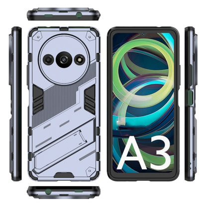 For Xiaomi Redmi A3 4G Global Punk Armor 2 in 1 PC + TPU Phone Case with Holder(Grey) - Xiaomi Cases by PMC Jewellery | Online Shopping South Africa | PMC Jewellery | Buy Now Pay Later Mobicred