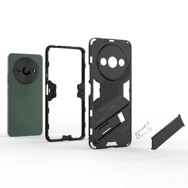 For Xiaomi Redmi A3 4G Global Punk Armor 2 in 1 PC + TPU Phone Case with Holder(Orange) - Xiaomi Cases by PMC TechLife | Online Shopping South Africa | PMC TechLife | Buy Now Pay Later Mobicred
