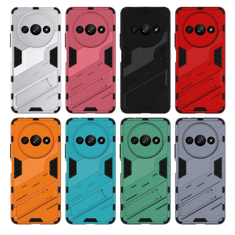 For Xiaomi Redmi A3 4G Global Punk Armor 2 in 1 PC + TPU Phone Case with Holder(Blue) - Xiaomi Cases by PMC TechLife | Online Shopping South Africa | PMC TechLife | Buy Now Pay Later Mobicred